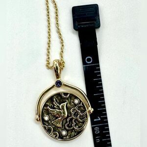 Rachel Roy Inspirational Spin Pendant with Purple Crystal